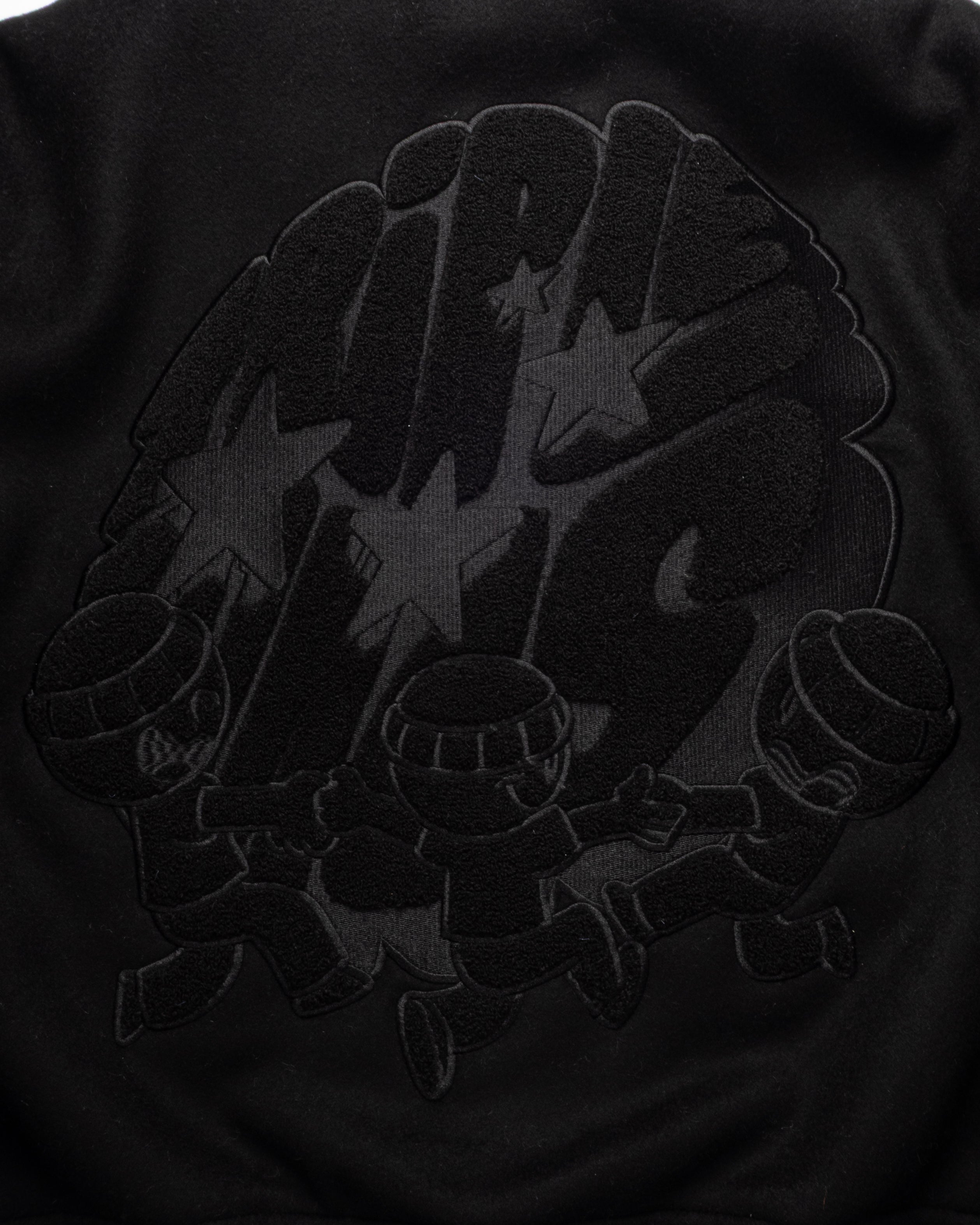 Black Leather Varsity Jacket