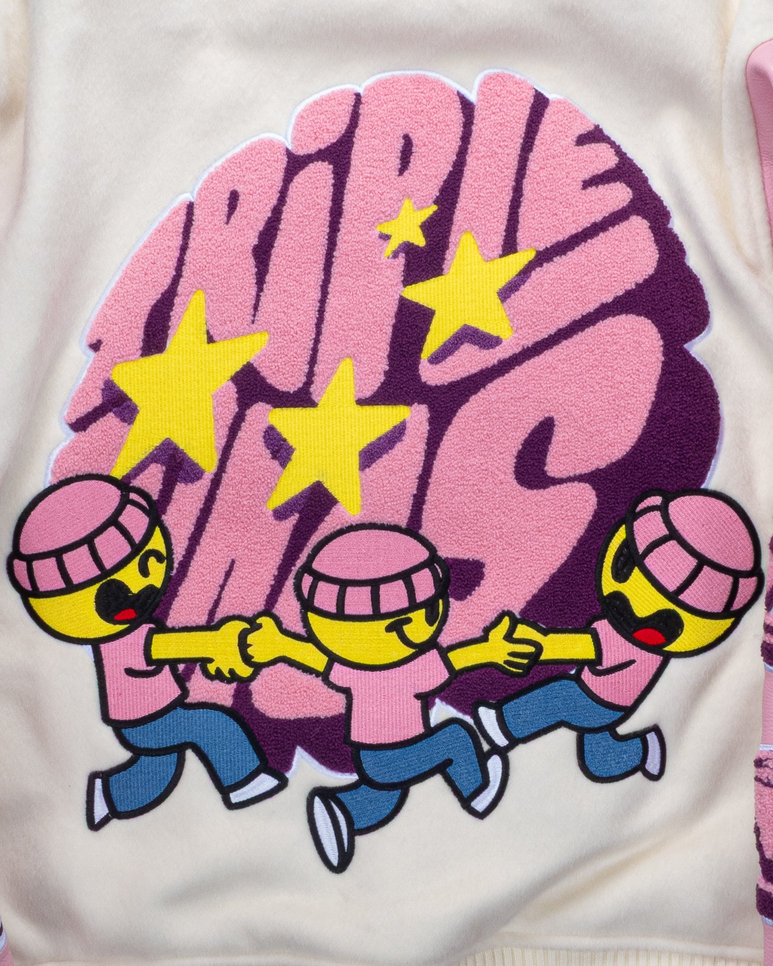 Pink Leather Varsity Jacket