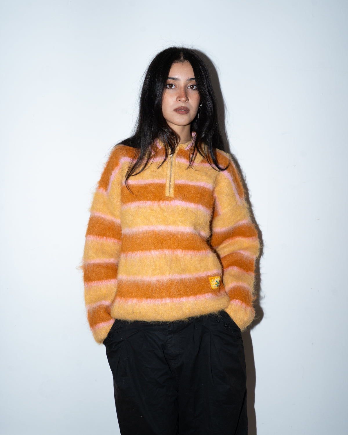 Orange Fruit Mohair Polo