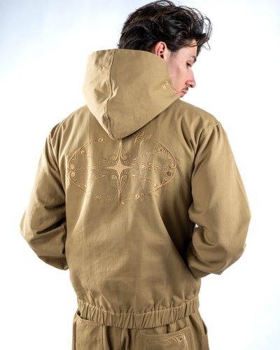 Ornamentation Hooded Jacket
