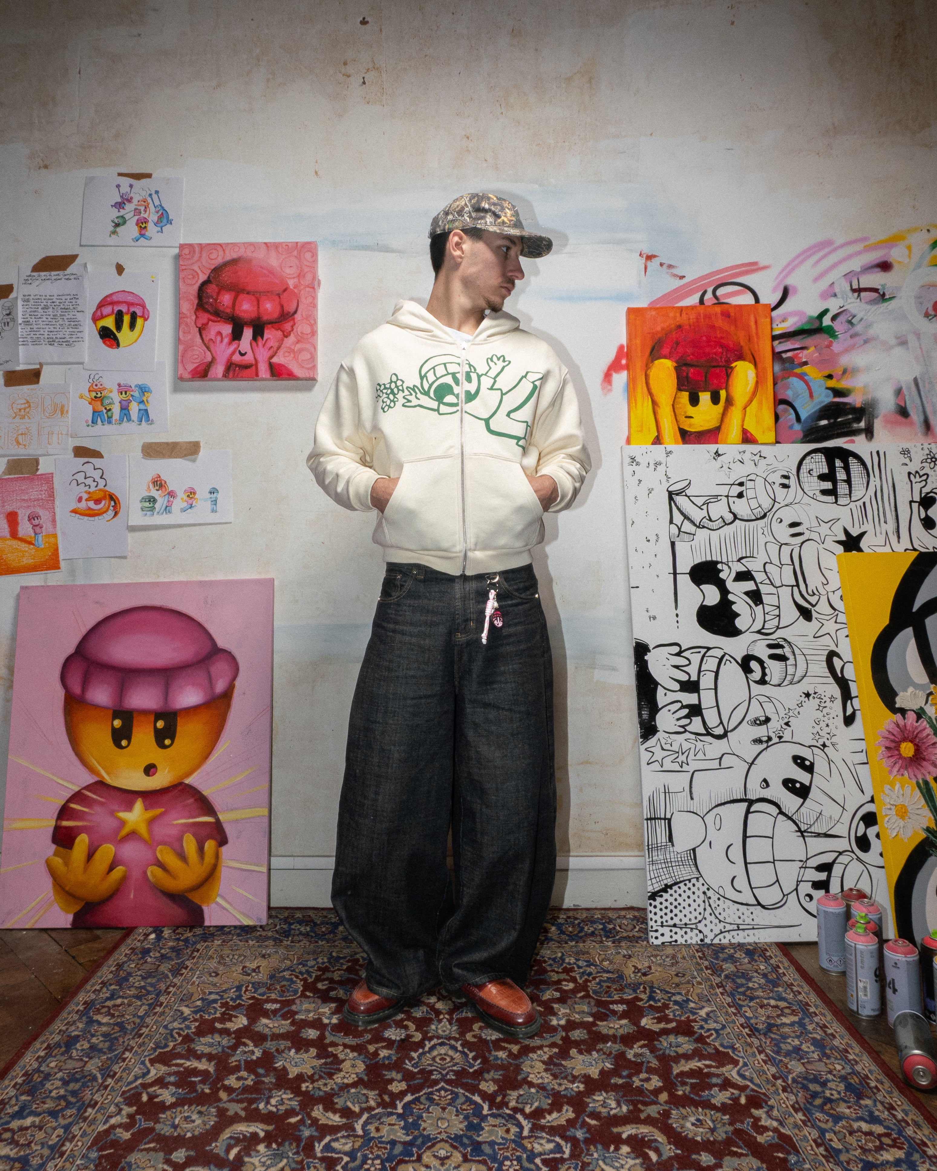 Bumbling Boy Reversible Zip