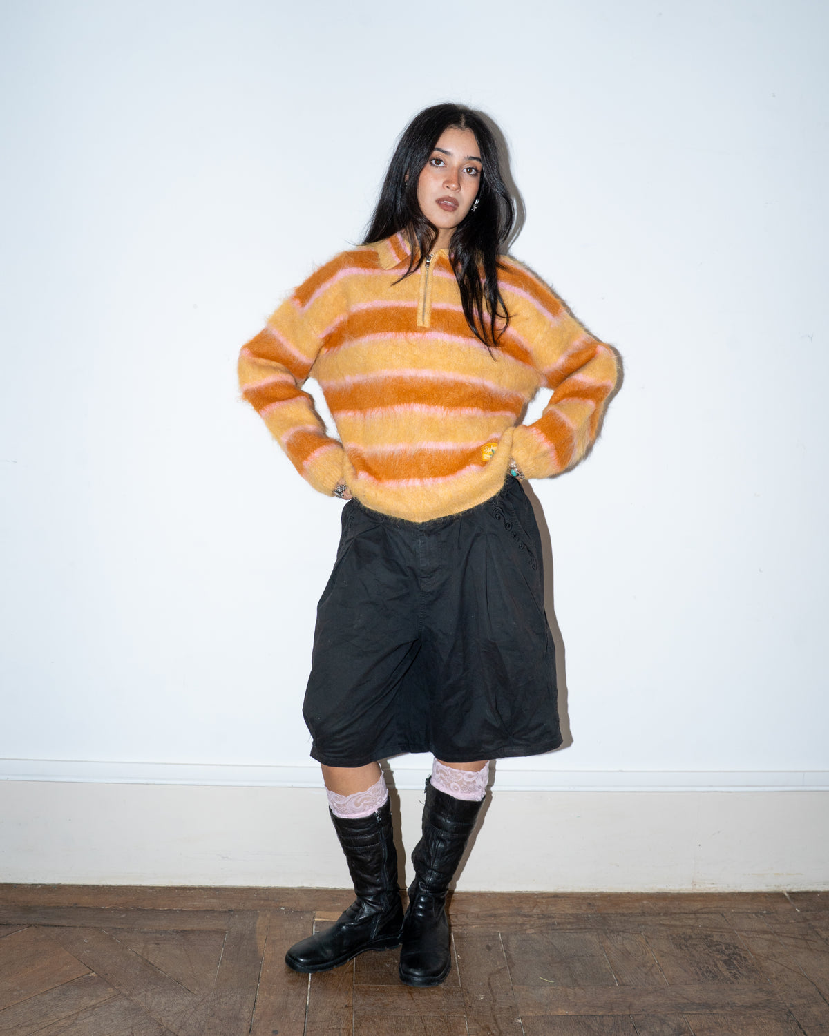 Orange Fruit Mohair Polo