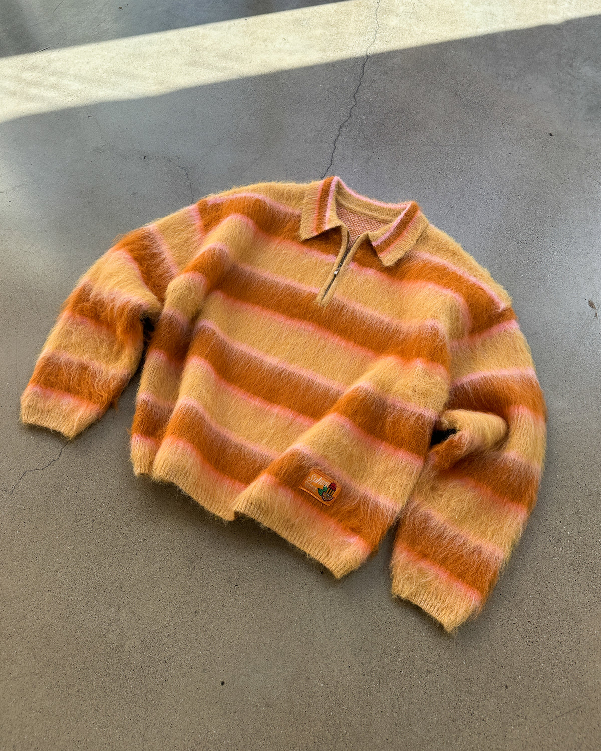 Orange Fruit Mohair Polo