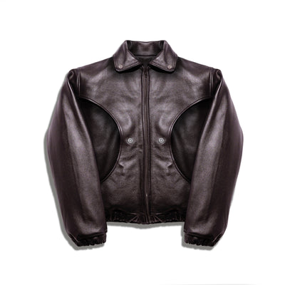 REAL LEATHER JACKET (BROWN)