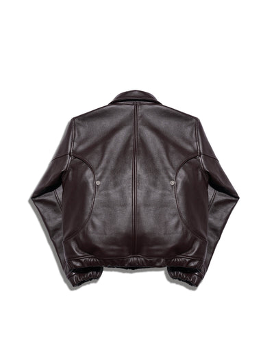 REAL LEATHER JACKET (BROWN)