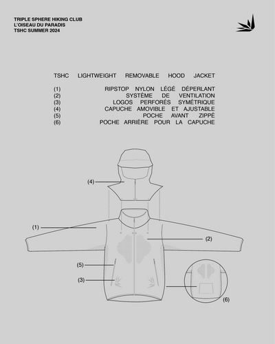 Removable Hood breathable jacket - Teide